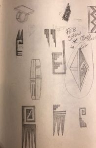 Page from Duane Maktima's 1974 Sketchbook